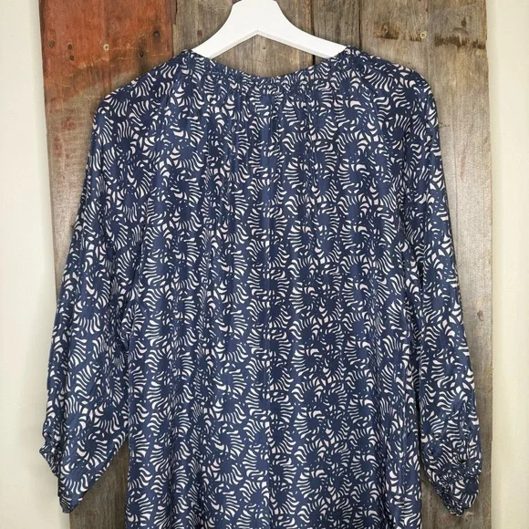 Apiece Apart Isla Wide Leg Jumpsuit 100% Silk Block Print Size 2 - Picture 9 of 16